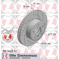 Zimmermann SPORT Bremsscheiben + Bel&auml;ge + Wako BMW E65-67 730i 735i 730d vorne