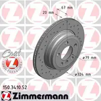 Zimmermann SPORT Bremsscheiben + Bel&auml;ge + Wako BMW E65/66/67 730i 735i hinten