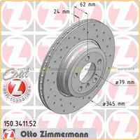 Zimmermann SPORT Bremsscheiben f&uuml;r BMW 7er E65 E66 E67 745i 760i 740d hinten