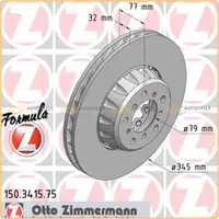 Zimmermann FORMULA Z Bremsscheiben + Bel&auml;ge + Wako BMW 5er E39 M5 400 PS vorne