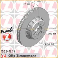 Zimmermann FORMULA Z Bremsscheiben + Bel&auml;ge + Wako BMW 5er E39 M5 400 PS vorne