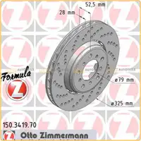 Zimmermann FORMULA Z Bremsscheiben Satz f&uuml;r BMW 3er E46 M3 3.2 343 PS vorne