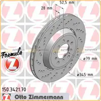 Zimmermann FORMULA Z Bremsscheiben f&uuml;r BMW 3er E46 M3 CSL Z4 E85 E86 Z4M vorne