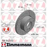 Zimmermann SPORT Bremsscheiben Satz f&uuml;r BMW 1er E81 E87 116i 116d 118d vorne
