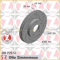 Zimmermann SPORT Bremsscheiben f&uuml;r Nissan Almera Maxima Primera X-Trail vorne