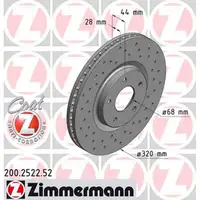 Zimmermann SPORT Bremsscheiben Satz f&uuml;r Nissan Qashqai Renault Koleos vorne