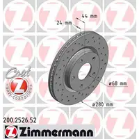 Zimmermann SPORT Bremsscheiben Satz NISSAN Juke F15 Pulsar N17 vorne