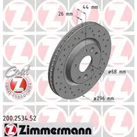 Zimmermann SPORT Bremsscheiben f&uuml;r NISSAN QASHQAI X-TRAIL RENAULT KADJAR vorne