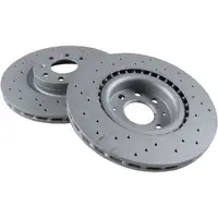 ZIMMERMANN Bremsen SPORT Bremsscheiben + Bel&auml;ge + Wako f&uuml;r Fiat Punto 199 vorne