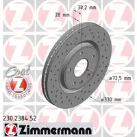 Zimmermann SPORT Bremsscheiben Satz f&uuml;r FIAT FREEMONT LANCIA VOYAGER (RT_) vorne