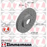 Zimmermann SPORT Bremsscheiben f&uuml;r Ford C-Max 2 Focus 3 1.6Ti 1.6/2.0TDCi vorne