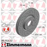 Zimmermann SPORT Bremsscheiben f&uuml;r Hyundai ix55 3.0 V6 CRDi 4WD 139-250PS vorne