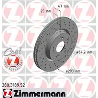 Zimmermann SPORT Bremsscheiben Satz f&uuml;r Honda Civic IX (FK FB FG) 16 Zoll vorne