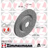 Zimmermann SPORT Bremsscheiben f&uuml;r JAGUAR F-PACE (DC_) XE (JA_) XF (JB_) hinten