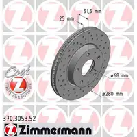 Zimmermann SPORT Bremsscheiben f&uuml;r Mazda 3 (BM) Skyaktiv-G 100 ab 09.2013 vorne