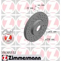 Zimmermann SPORT Bremsscheiben f&uuml;r MAZDA 2 DL DJ 1.5 1.5 D MX-5 IV 1.5 vorne