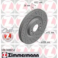 Zimmermann SPORT Bremsscheiben f&uuml;r Mazda CX-7 (ER) 2.3 CX-9 (TB) 3.5 3.7 vorne