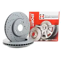 Zimmermann SPORT Bremsscheiben Satz Mercedes 190 W201 Evo II 2.5 W124 R129 vorne
