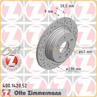ZIMMERMANN Bremsen Kit SPORT Bremsscheiben + Bel&auml;ge + Wako Mercedes R129 hinten