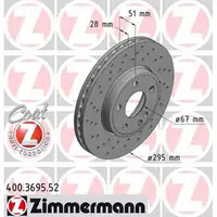 Zimmermann SPORT Bremsscheiben + Bel&auml;ge + Wako MERCEDES W246 C117 X156 vorne