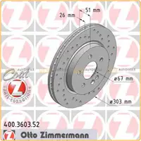 Zimmermann SPORT Bremsscheiben + Bel&auml;ge MERCEDES W163 ML230/320 ML270CDI vorne