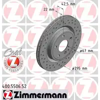 ZIMMERMANN Bremsen Kit SPORT Bremsscheiben + Bel&auml;ge MERCEDES W176 X156 hinten