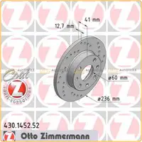 Zimmermann SPORT Bremsscheiben f&uuml;r Opel Ascona Astra Corsa Kadett Vectra vorne