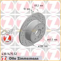 ZIMMERMANN Bremsen SPORT Bremsscheiben + Bremsbel&auml;ge f&uuml;r Opel Vectra B hinten