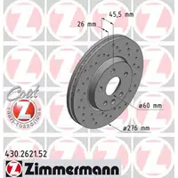 Zimmermann SPORT Bremsscheiben f&uuml;r Chevrolet Cruze Opel Astra J 15 Zoll vorne