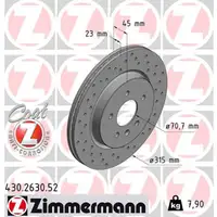 ZIMMERMANN Bremsen SPORT Bremsscheiben + Bel&auml;ge f&uuml;r Opel Zafira C J60 J61 hinten