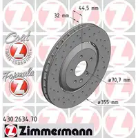 Zimmermann FORMULA Z Bremsscheiben + Bel&auml;ge f&uuml;r OPEL ASTRA J GTC 2.0 OPC vorne