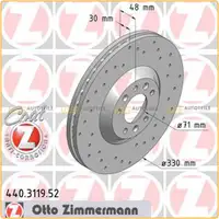 Zimmermann SPORT Bremsscheiben Satz Citroen C5 III C6 f&uuml;r Peugeot 407 607 vorne