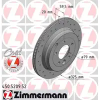 Zimmermann SPORT Bremsscheiben Satz f&uuml;r ROVER DISCOVERY RANGE ROVER SPORT hinten
