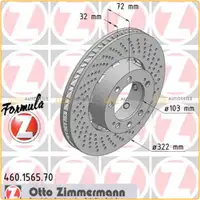 Zimmermann FORMULA Z Bremsscheiben f&uuml;r PORSCHE 911 (993) 3.6 Turbo / GT2 vorne