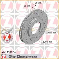 Zimmermann SPORT Bremsscheiben Satz f&uuml;r PORSCHE 944 2.5Turbo bis 08.1986 vorne