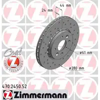 Zimmermann SPORT Bremsscheiben Satz f&uuml;r Dacia Dokker Lodgy ohne ESP vorne