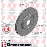 Zimmermann SPORT Bremsscheiben Bel&auml;ge RENAULT MEGANE 4 SCENIC 4 TALISMAN vorne