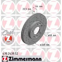 Zimmermann SPORT Bremsscheiben Satz f&uuml;r Dacia Renault Duster Fabr.Nr. E vorne