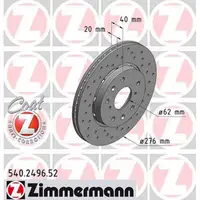 Zimmermann SPORT Bremsscheiben f&uuml;r Suzuki Swift III 1.6 125 PS ab 05.2006 vorne