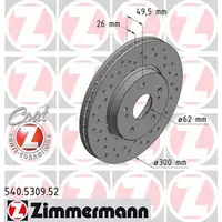 Zimmermann SPORT Bremsscheiben f&uuml;r SUZUKI KIZASHI (FR) 2.4 / 4x4 178 PS vorne
