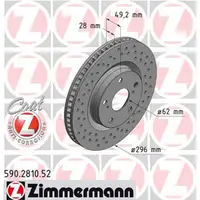 Zimmermann SPORT Bremsscheiben f&uuml;r TOYOTA AURIS E18 RAV 4 III + RAV 4 IV vorne