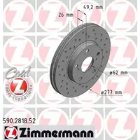 Zimmermann SPORT Bremsscheiben f&uuml;r TOYOTA AURIS COROLLA Stufenheck (E18) vorne