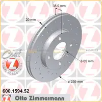 ZIMMERMANN Bremsen SPORT Bremsscheiben + Bel&auml;ge f&uuml;r VW Golf III Polo Vento vorne