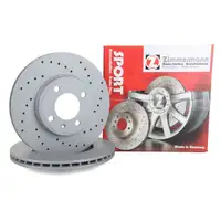 Zimmermann SPORT Bremsscheiben Satz Arosa Ibiza Golf 2 3 Lupo Passat Polo vorne