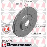 Zimmermann SPORT Bremsscheiben + Bel&auml;ge + Wako VW TRANSPORTER T5 T6 vorne hinten