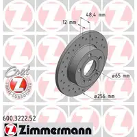 Zimmermann SPORT Bremsscheiben + Bel&auml;ge AUDI A3 8P SEAT SKODA VW GOLF 5 6 hinten