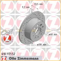 Zimmermann SPORT Bremsscheiben Satz f&uuml;r Volvo 240 260 740 760 780 940 960 hinten