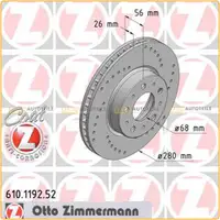 Zimmermann SPORT Bremsscheiben Satz f&uuml;r VOLVO 780 940 944 945 960 964 965 vorne