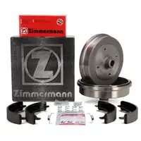 ZIMMERMANN Bremstrommeln + Bremsbacken VW K&Auml;FER 1200 1300 1302 1303 1500 hinten