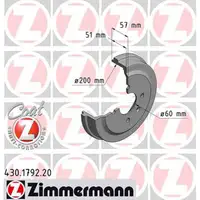 ZIMMERMANN Bremstrommeln Satz f&uuml;r OPEL KARL 1.0 / 1.0 LPG 71/73/75 PS hinten
